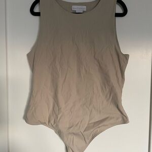 House of Harlow 1960 Ribbed Sleeveless Top in Beige